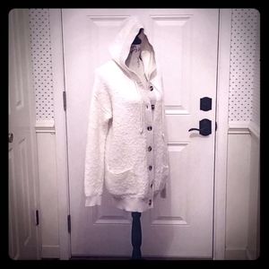 GAP boucle hooded cardigan